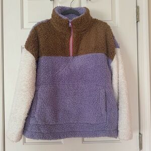 GAP Quarter Zip Sherpa Sweatshirt, Large